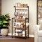 4-Tier Kitchen Rack Microwave Stand Coffee Bar Organizer Brown